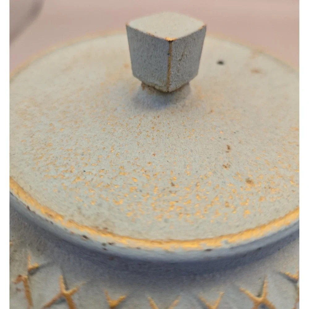 Cast Iron Tea BrewingPot Mint Green‎ & Gold. Avante Express